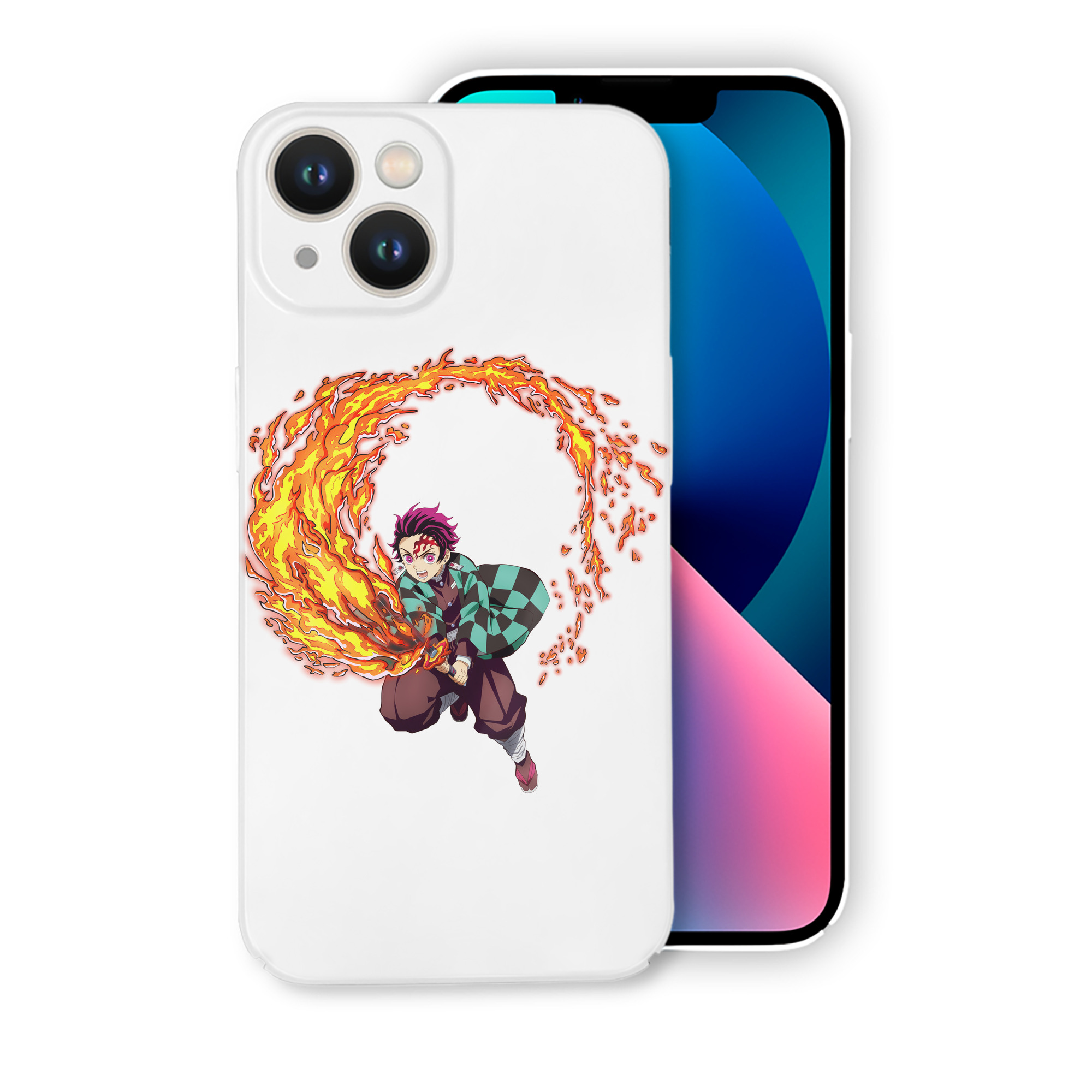 （画像用） 鬼滅の刃 竈門 炭治郎／かまど たんじろう Kamado Tanjirou 【iPhone 14シリーズ対応】ハードケース